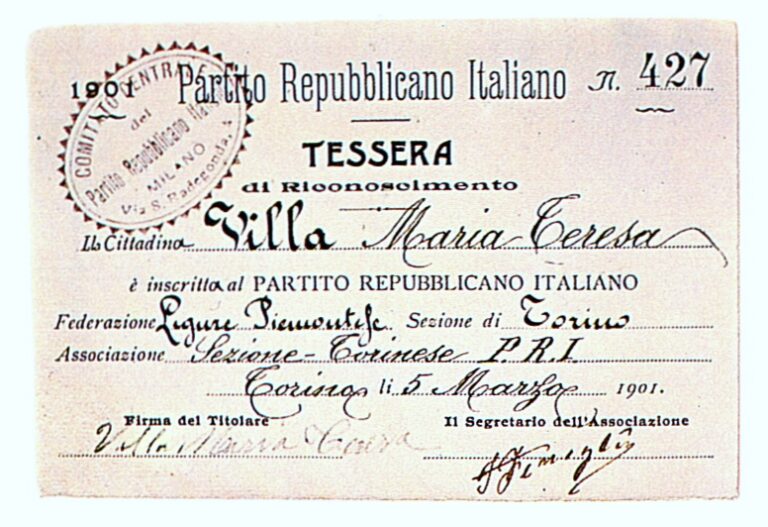 Tessera PRI 1901