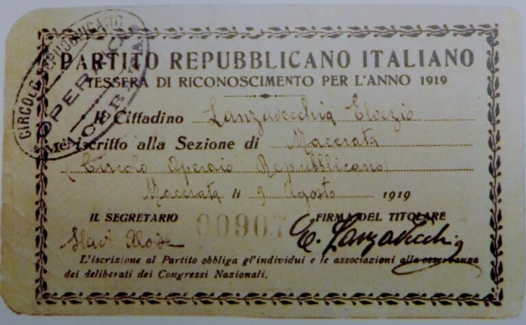 Tessera PRI 1919