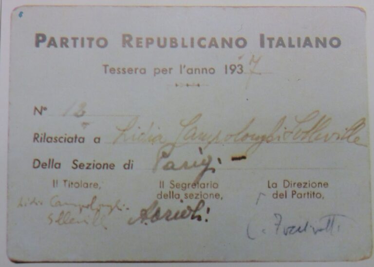 Tessera PRI 1937