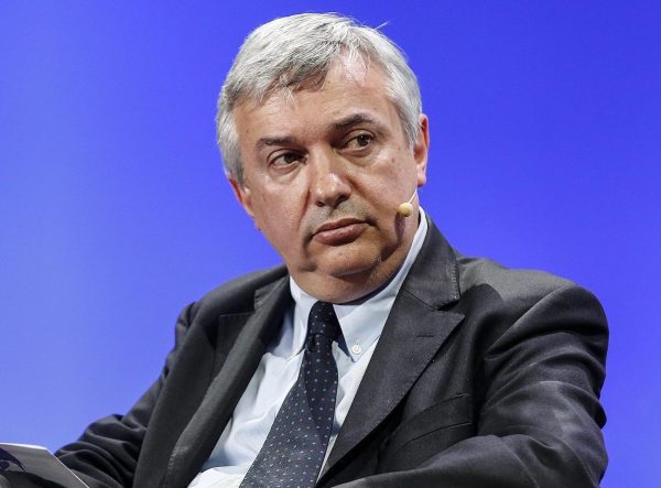 Maurizio Molinari, Direttore de La Stampa, durante ''Diplomazia per l'Italia - Sicurezza e crescita in Europa e nel mondo'', evento che introduce la Conferenza degli Ambasciatori e delle Ambasciatrici, Roma 24 luglio 2019. ANSA/FABIO FRUSTACI
